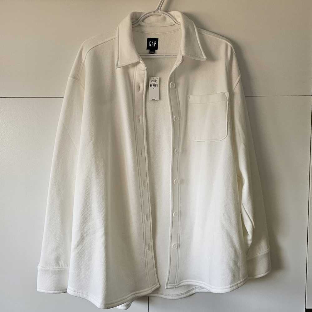 NEW Gap Sweater Shacket Overcoat Button Up Top